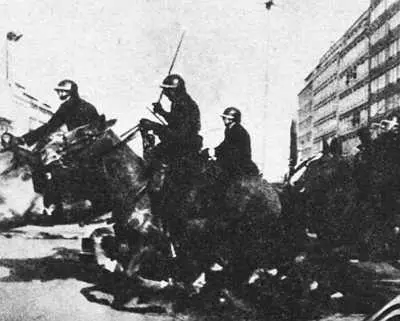 Полицейская готовность в деле навстречу демонстрантам Насильственно - фото 17
