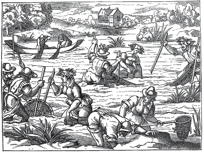 Ловля рыбы Гравюра Начало XVI в Помолвка Миниатюра Франция XV в - фото 120