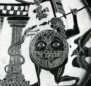 266 Кадм убивающий дракона Фрагмент росписи килика 560550 гг до н э - фото 272