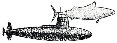 Рис 6 Американская подводная лодка Скипджек Форма корпуса подводной лодки - фото 6