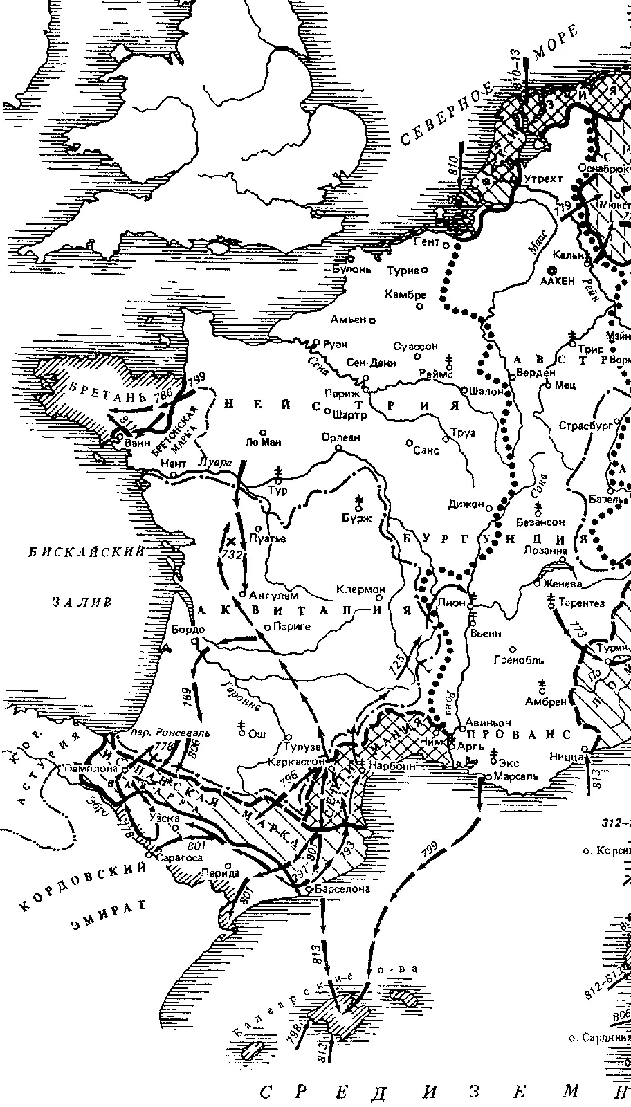 Карта империи Каролингов Серебряная монета папы Льва III 795816 и Карла - фото 74