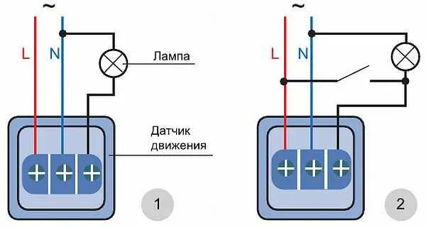 Рис 852 На фрагменте 1 показана схема подключения датчика движения без - фото 453
