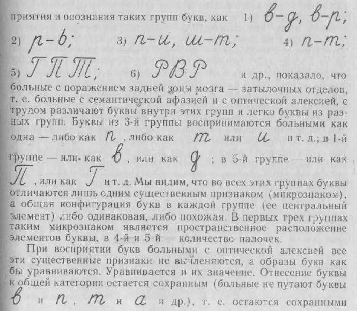 глобальный образ буквы и его общее смысловое поле но нарушается восприятие - фото 48