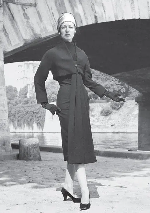 Прогулочный ансамбль силуэта Y стиля new look Париж 1955 Фонд А Васильева - фото 196