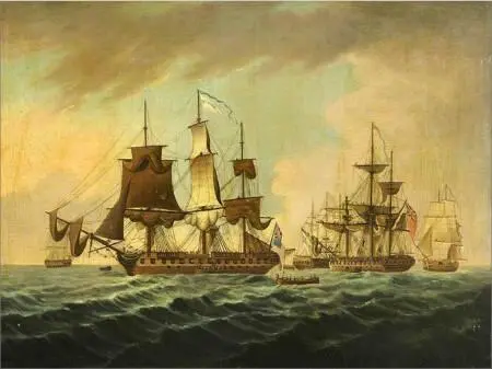 Капитуляция USS President Х м 1815 г Худ Т Батерсворт Национальный - фото 55
