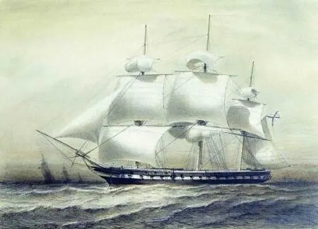 Фрегат Паллада Х м 1847 г Худ АП Боголюбов Размерения Паллады длина - фото 60