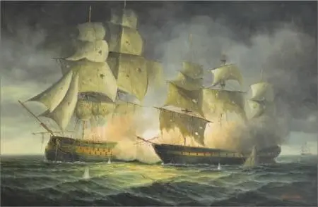 Бой между суперфрегатом USS President и шлюпом HMS Little Belt Х м - фото 11