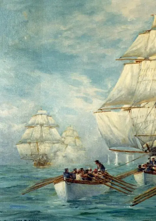 USS Constitution уходит от погони 18 июля 1812 г Худ Э Фишер 1822 г За - фото 16