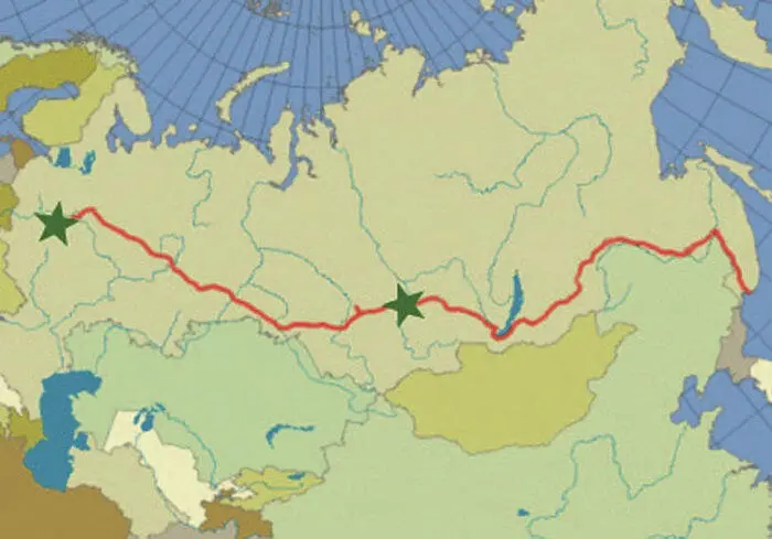 Маршрут по которому проходит Транссиб Обогнув озеро Байкал с Юга эта наша - фото 364