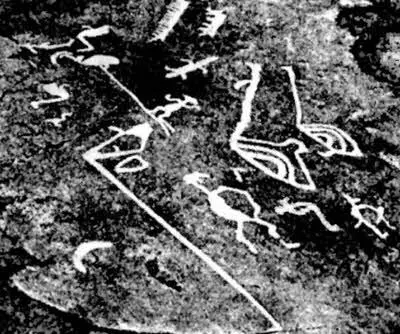 Рис 14 Наскальные рисунки с мыса Бесов Нос на Онежском озере в России где - фото 16