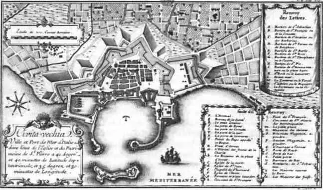 Рис 70 Карта Чивитавеккья XIX в Таким образом клерикальные власти в лице - фото 125