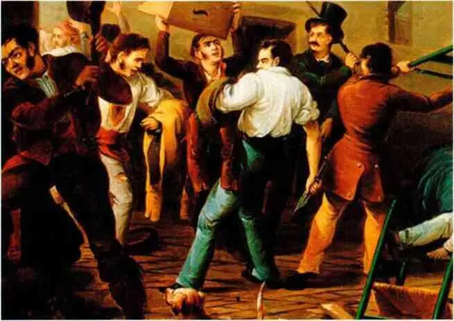 Ссора фрагмент Мануэль Кабрал Агуадо Бехарано 1850 г Малагская наваха - фото 206