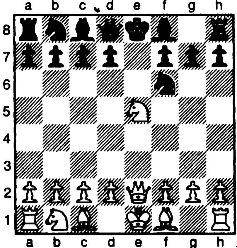 И теперь после 5 Nc6 белые выигрывают ферзя черных В следующей позиции белым - фото 2