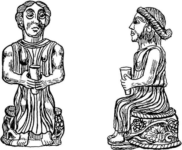 Рис 142Центральная фигура на чаше из Петроасы золотое литье Румыния - фото 147