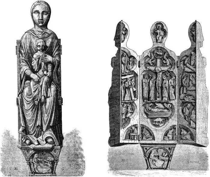 Рис 143Дева Мария vièrge ouvrante 149резьба по слоновой кости Франция - фото 148
