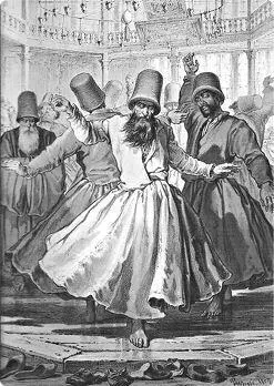 Амедео Прециози Танцующие дервиши в Галате Акварель 1857 год Обряд - фото 60