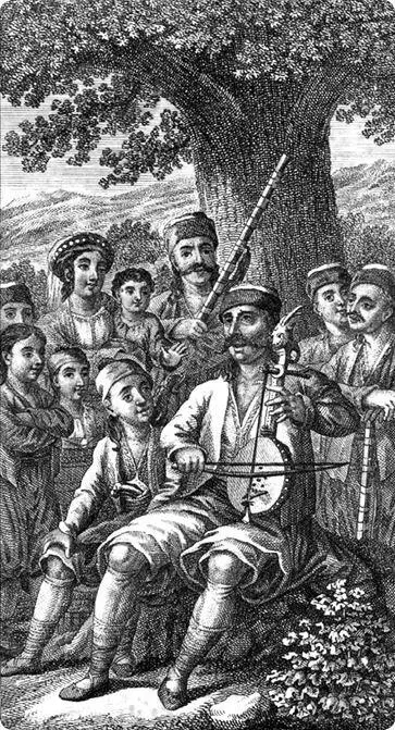 Гуслар из Герцеговины Рисунок из книги Сербские народные песни изданной - фото 132