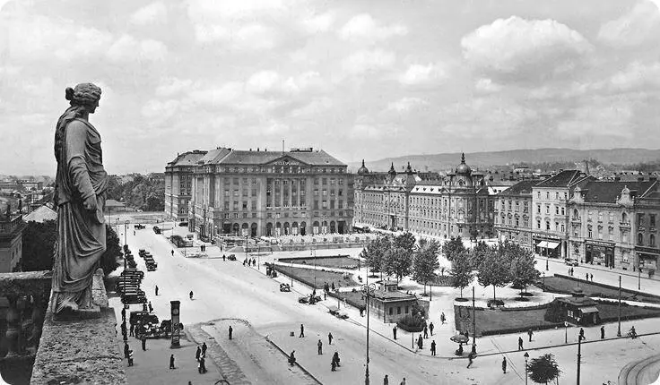 Загреб Площадь Анте Старчевича Фото 1943 год Государственное агентство - фото 140