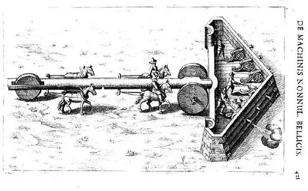 Германский гуляйгород перекатная артиллерийская батарея Хольшуэр 1558 г - фото 5