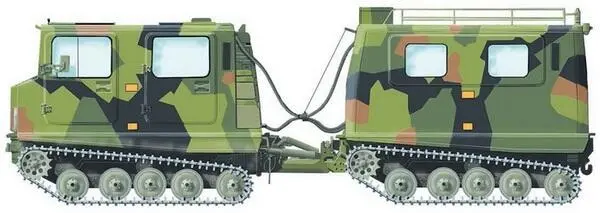 Шведский сочленённый бронетранспортёр BV206 Двухзвенный танк сочленённая - фото 32