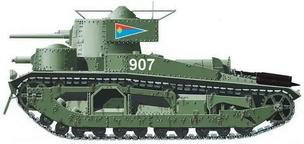Английский многобашенный средний танк Vickers А6 Mk III Советский - фото 36