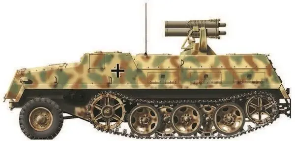 Немецкая РСЗО Panzerwerfer 42 на шасси полугусеничного бронетранспортёра - фото 74