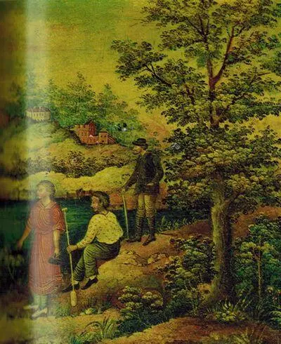 Н П Клыков Шкатулка Пейзаж 1940 Деталь И А ФОМИЧЕВ Иван - фото 34