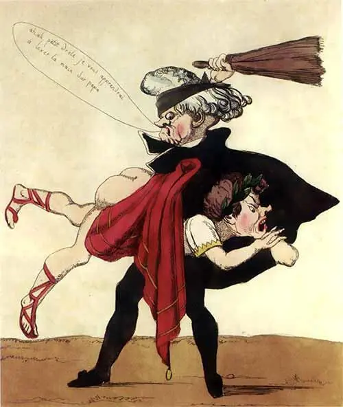 Ил 33 ФрансуаЖозеф Тальма на сцене Карикатура 1790 Автор неизвестен - фото 149