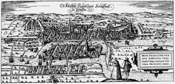 Княжеская столица город Кёнигсберг в Пруссии Старейший план города - фото 1