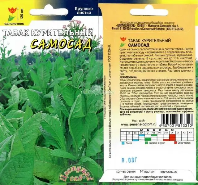 Еще в продаже бывают семена махорки Деревенский табак крымская - фото 3