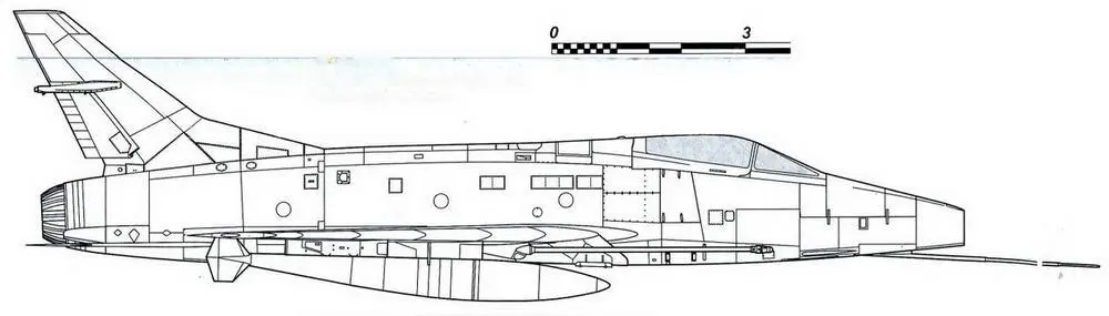 F100C с ранней короткой штангой топливоприемника PH на ранних самолетах - фото 154