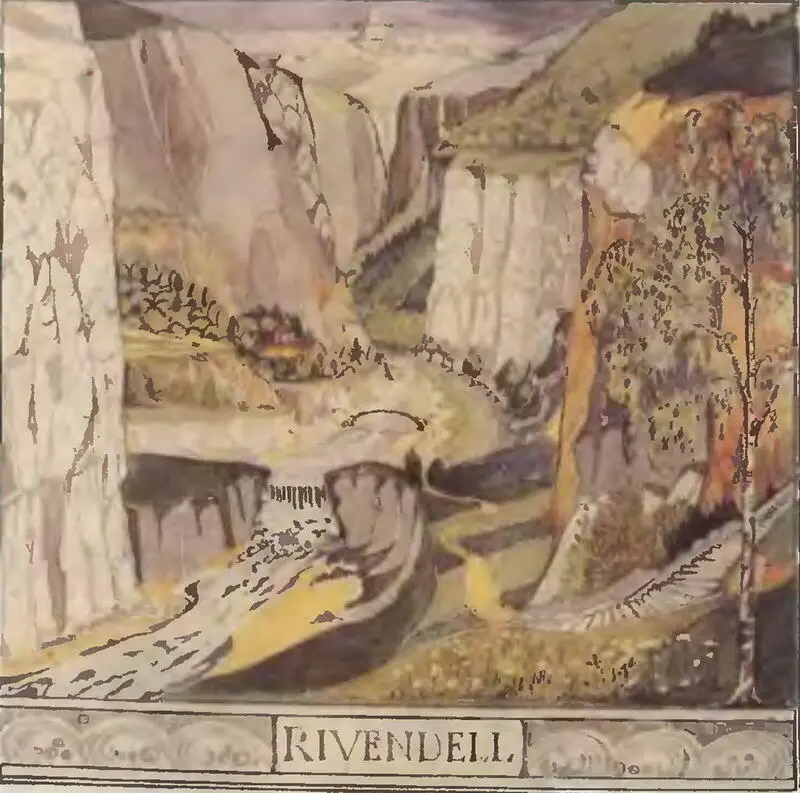 Ривенделл вид на восток из иллюстраций Толкина к Хоббиту Неудивительно - фото 106