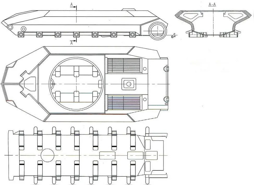 Общий вид корпуса танка ИС7 Объект 260 обр 1947 г машина 3 Общий - фото 121