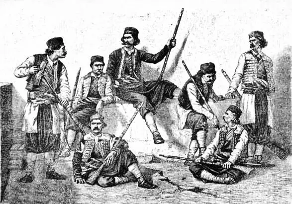 Черногорцы Гравюра XVIII века Делать нечего у нас сегодняшним днём живут - фото 50