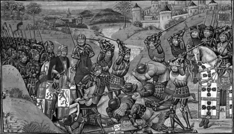 Битва при Алжубарроте 1385 г Миниатюра из Истории Англии Жана дВаврина - фото 346