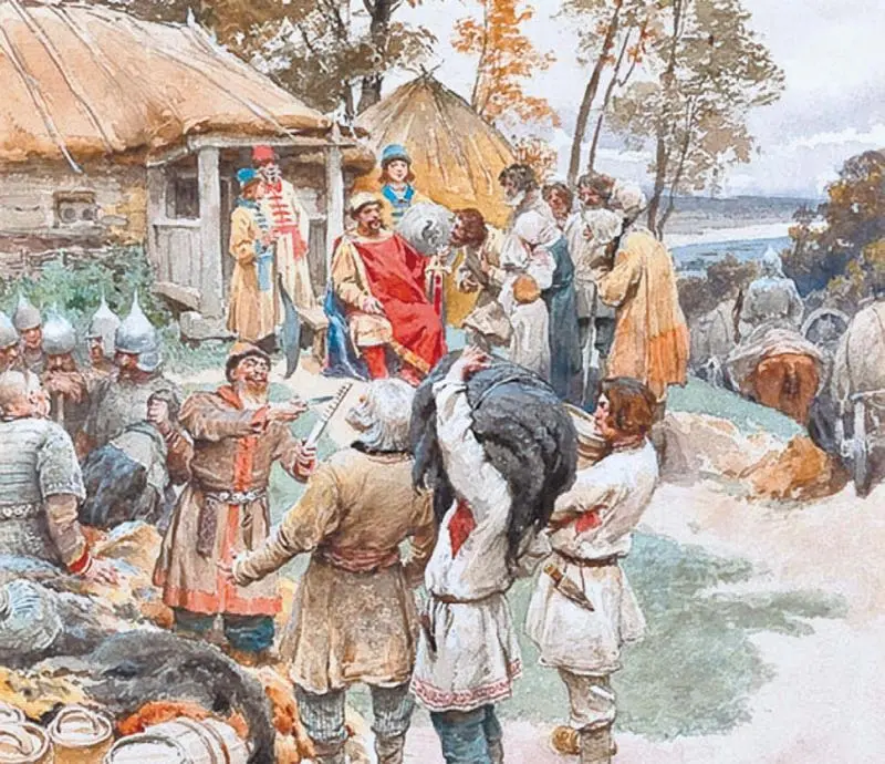КВ Лебедев Сбор дани князем АД Кившенко Ярослав Мудрый Чтение народу - фото 91