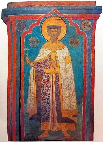 Святой Александр Невский Фреска XVII в Москва Кремль Архангельский собор - фото 162