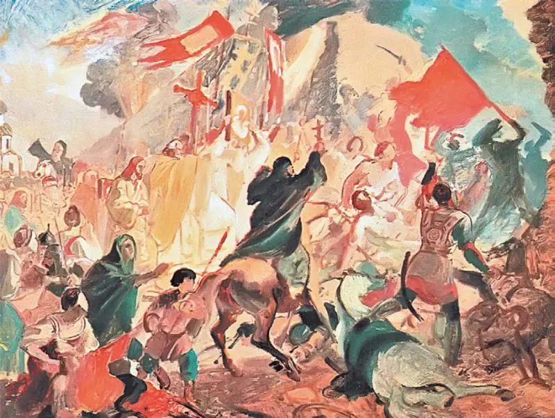 КП Брюллов Осада Пскова польским королем Стефаном Баторием в 1581 г В XVI - фото 265