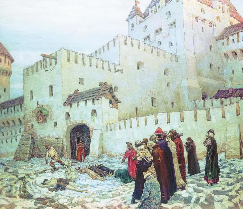 АМ Васнецов Московский застенок Конец XVI века НВ Неврев Опричники - фото 270