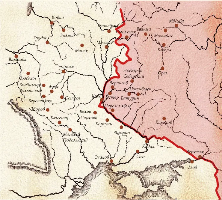 Карта освободительной войны украинского и белорусского народов 16481654 гг - фото 306