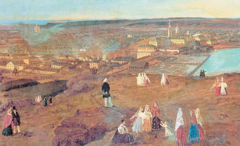 ВЕ Раев Гулянье на Лисьей горе Вид города Нижнего Тагила 1837 г На всем - фото 323