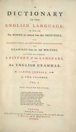 Словарь Джонсона 1755 год Многие лексикографы последующих лет считают - фото 57