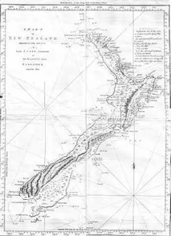 Морская карта Новой Зеландии составленная Куком 1770 год Неудивительно что - фото 200
