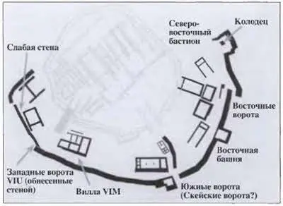 План Трои VI черный наложенный на план цитадели Трои II серый в ее центре - фото 185