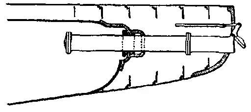 Трубный торпедный аппарат в носовой части подводной лодки Трубный торпедный - фото 348