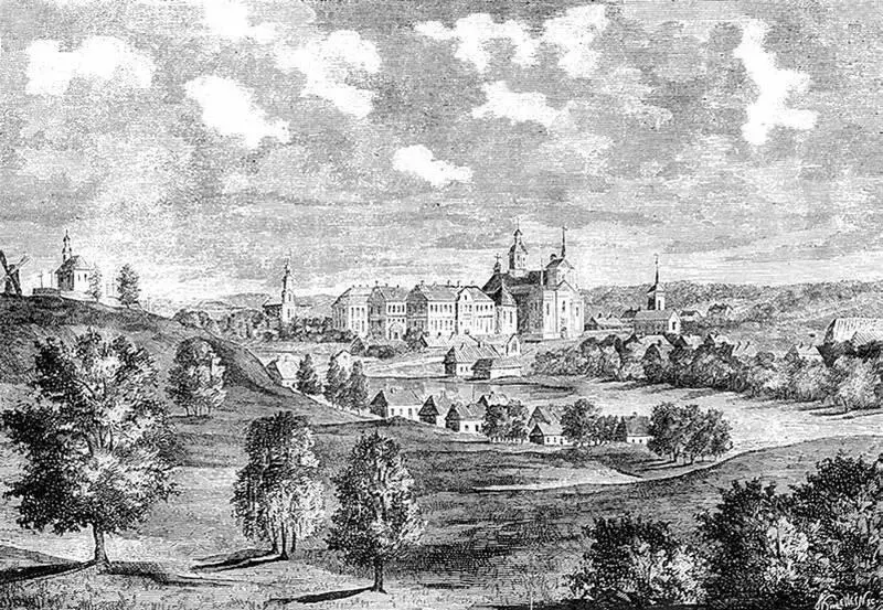 СвятоУспенский Жировичский монастырь Гравюраc рисунка Н Орды 1865 год - фото 92