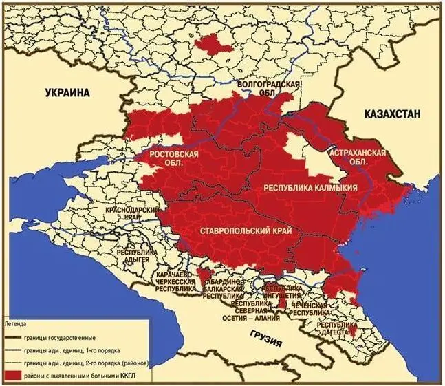 Рис 14 Территориальное распределение заболеваний ККГЛ с 1999 по 2009 г - фото 34
