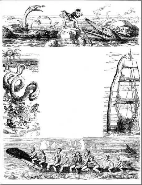 Р Дойль Морские чудовища Рисунок для журн Панч 1849 Уильям Г - фото 4
