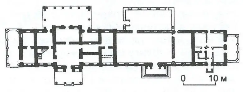 1653 Усадебный дом План первого этажа 1654 Жилой флигель с каретниками - фото 188