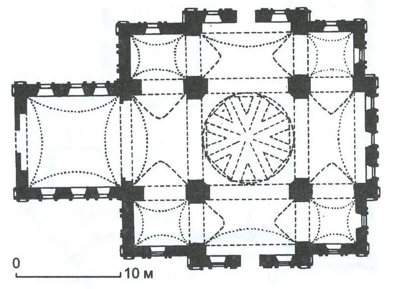 172 План церкви Ветви внутреннего планового креста перекрытые коробовыми - фото 55